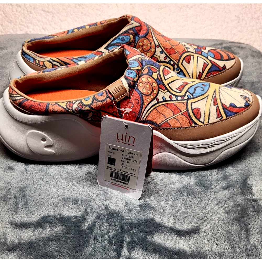 UIN Art Travel Shoes Summer Alizarin Slip-On Loafers Men’s US 9.5 EU 41 NWT